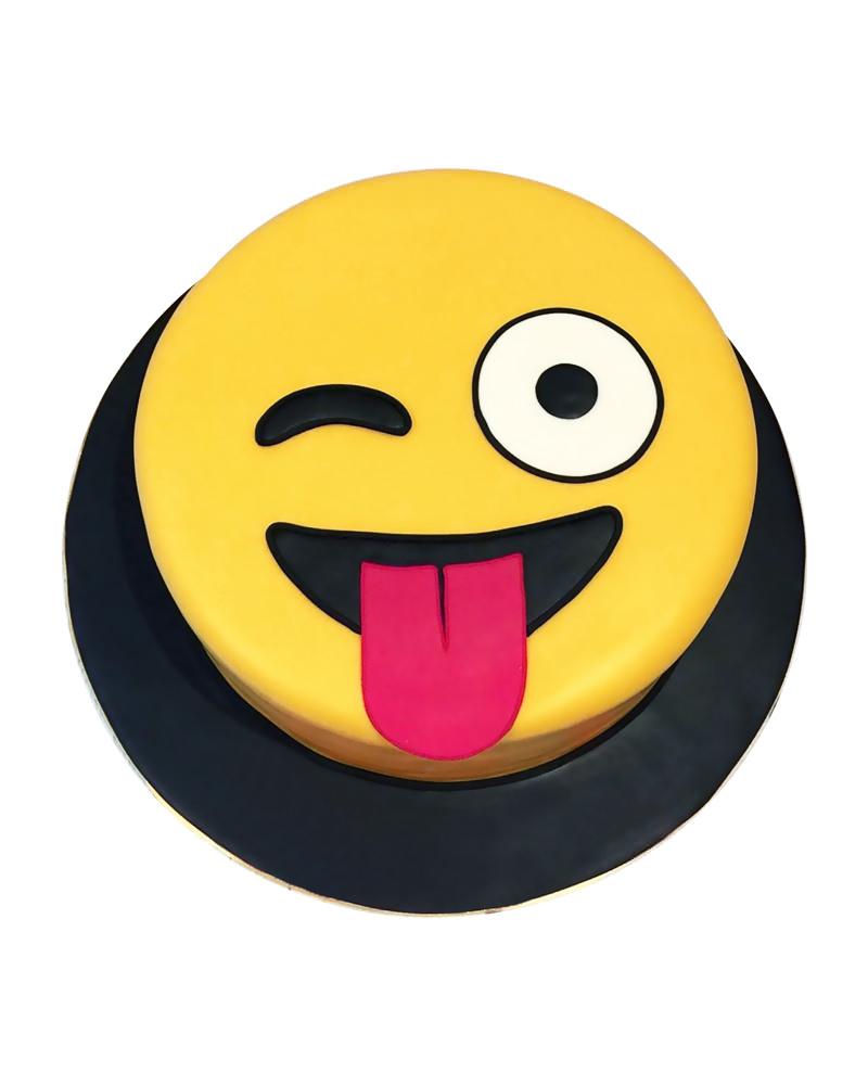 Tongue Out Winky Face Emoji Cake - 1.5kg